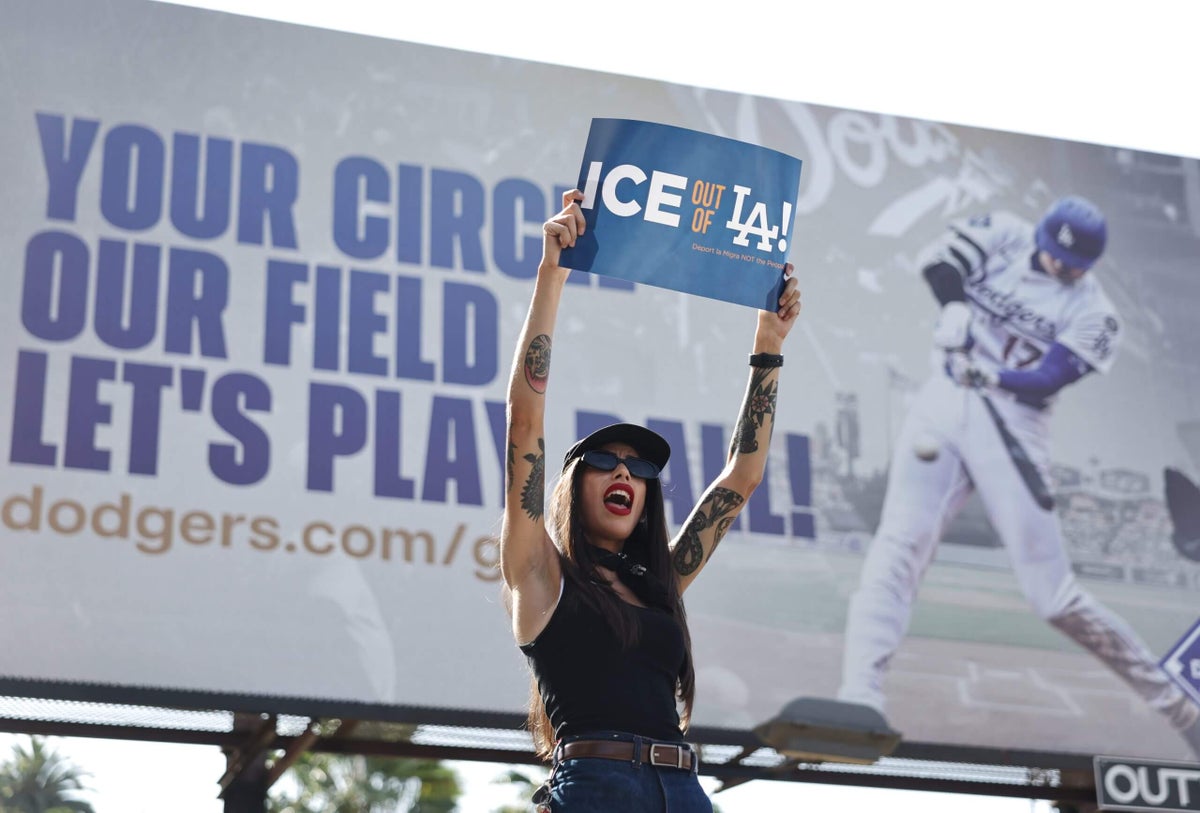 Protesters call on Dodgers to do more to support immigrants: ‘It’s devastating for me’