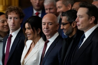 Mark Zuckerberg, Jeff Bezos, Sundar Pichai, Elon Musk
