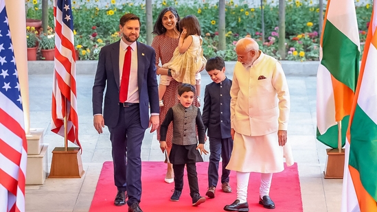 US Second lady Usha Vance said that her kids met PM Narendra Modi and hugged him, PM also gave her five year old son a birthday present. (AFP file)