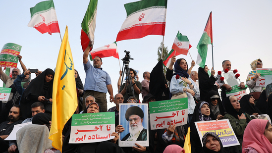 Iran Israel war live updates: People attend a gathering to support Iran's Armed Forces, after U.S. President Donald Trump announced a ceasefire between Israel and Iran, in Tehran, Iran, June 24, 2025.