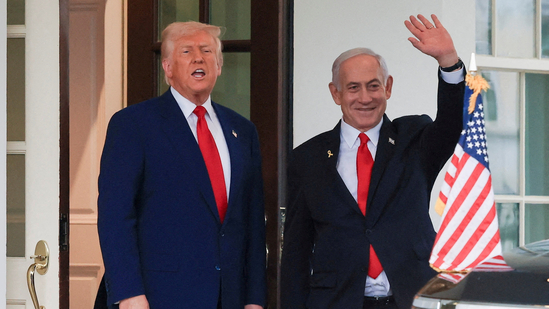 President Donald Trump with Israeli PM Benjamin Netanyahu at the White House. (File)(REUTERS)