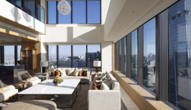 The Imperial Suite at The Okura Tokyo offers luxurious living quarters with refined Japanese and contemporary details.
