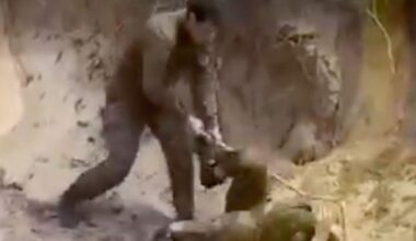 Horror as Russian soldier beats comrade in violent assault as army morale cracks