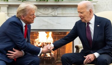 President Joe Biden meets with President-elect Donald Trump in the Oval Office of the White House, Wednesday, Nov. 13, 2024, in Washington. (AP Photo/Evan Vucci, file)