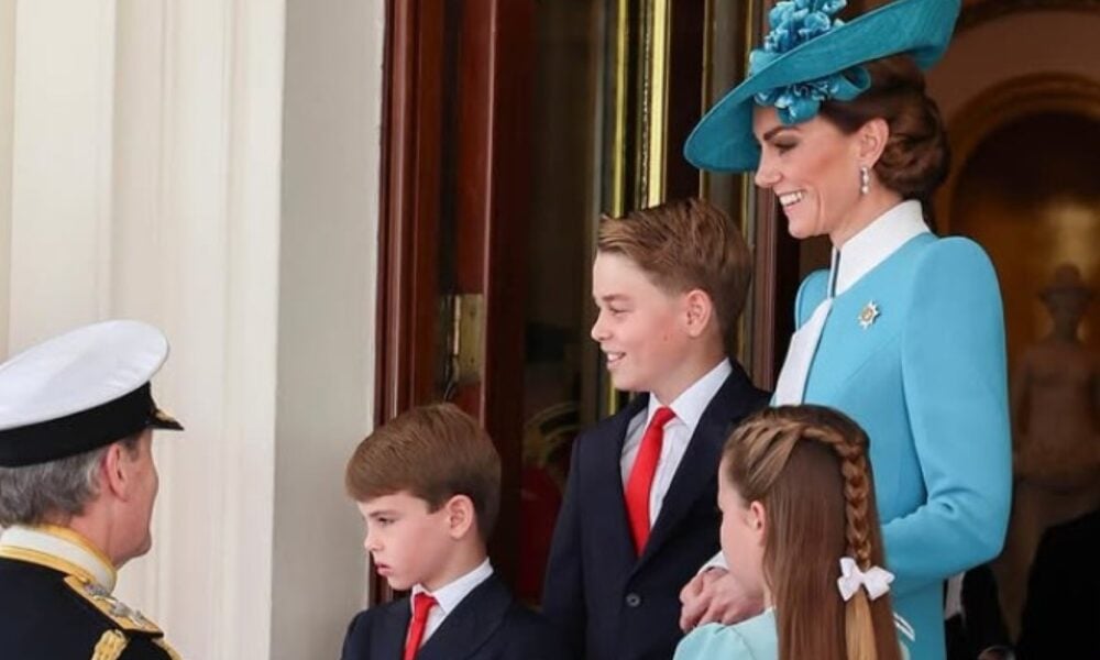 Kate Middleton e Harry com os filhos
