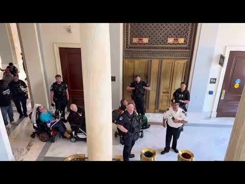 Senior citizens in wheelchairs are getting arrested for protesting