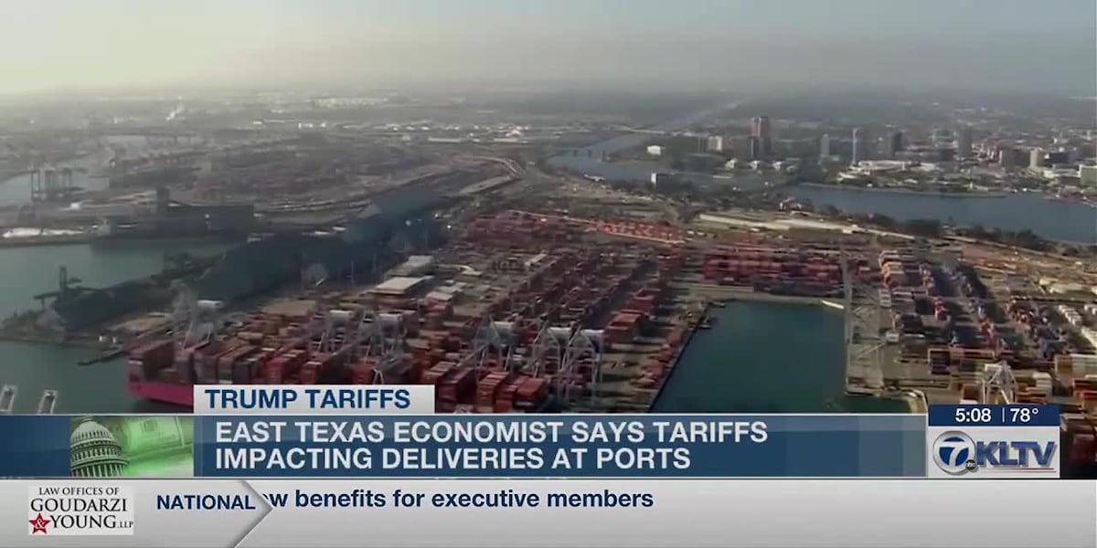 East Texas economist says Trump tariffs having impact on port deliveries, could raise prices