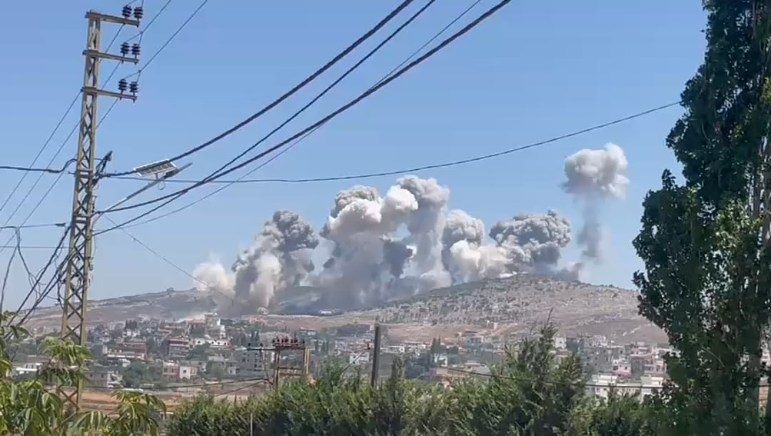Israeli carpet bombing on south lebanon (nabateih) on 27 june 2025