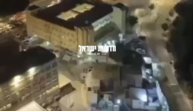 Close view of iranian BM impacting near a David Sling Interceptor