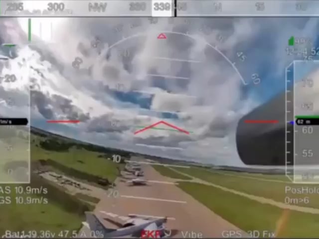 Full Footage Of Drones Attacking Olenya Airbase (no watermark)