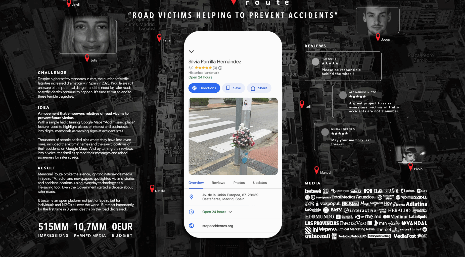 How a Zero-Budget Digital Memorial Sparked a Road Safety Movement in Spain