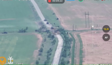 Russian mechanized column stopped by Ukrainian "Sky Fury" unit of the 54th Mechanized Brigade. Most likely Siversk direction. June 2025 [Published 22.06.2025]