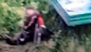Ukrainian drone footage shows how a wounded soldier of the K-2 Battalion of the 54th Mechanized Brigade is getting rescued by a remotely controlled unmanned ground vehicle.