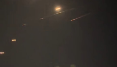 Iranian ballistic missiles over Haifa last night light up the sky. 14/6/2025
