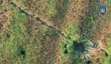 Verry graphic! Russian soldier in tall grass gets eviscerated by Ukranian FPV drone.