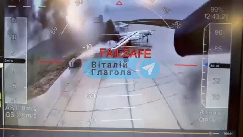 Russian Tu-95MS bombers being hit by fpv drones