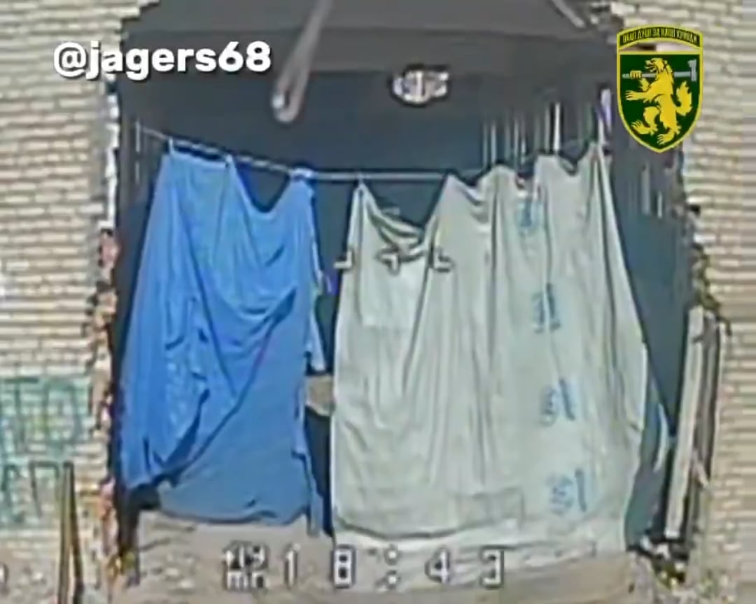 Ukrainian fiber optic drone of the 68th Jaeger Brigade destroyed Russian military equipment hidden in a building. Pokrovsk direction. 09.06.2025