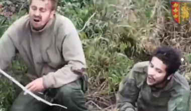 Two foreigners fighting for Russia surrender to a Ukrainian drone in the Zaporizhia direction