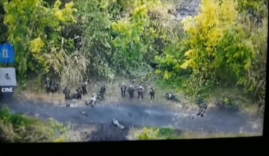12 Russian soldiers who were dropped off to assault Ukrainian positions decided to surrender to Ukrainian attack drone operator. June 2025 (most likely Sumy region). [Publ. 21.06.2025]