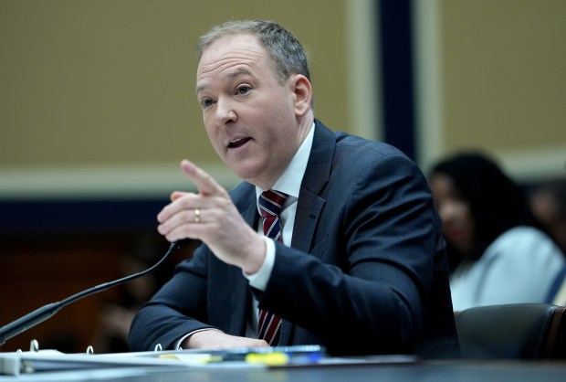 EPA Administrator Lee Zeldin testifies before the House Committee on Energy and Commerce Subcommittee on Environment in the Rayburn House Office Building on May 20, 2025 in Washington, DC. Zeldin has defended his agency's gutting of so-called environmental justice grants. (Photo by Kevin Dietsch/Getty Images)