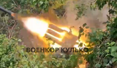 Russian army firing a North Korean 107-mm Type 75 MLRS [25.06.2025]