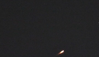 Close-up interception of iranian ballistic missile