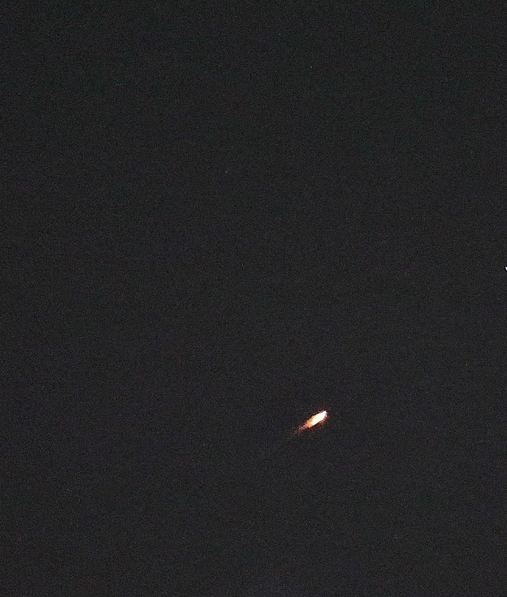 Close-up interception of iranian ballistic missile