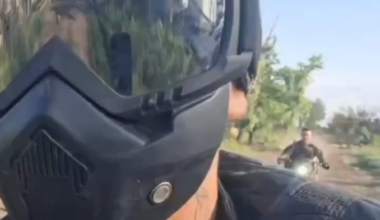 A Russian soldier filmed himself proudly driving a motorbike in Ukraine - only to find out that Ukrainian traffic stops are painful. June 2025 [Published 16.06.2025]