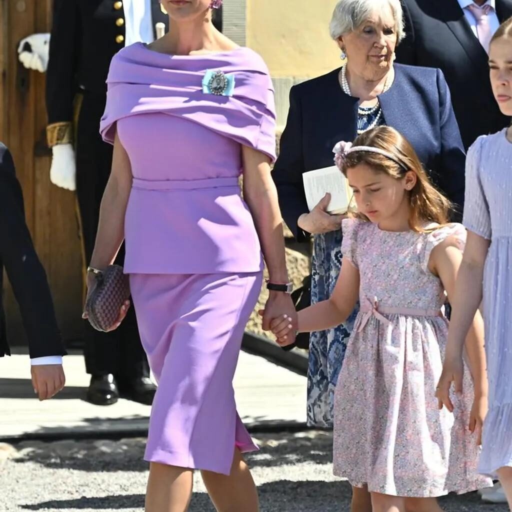 The Swedish Royal Family at the christening of Princess Ines, Duchess of Västerbotten. (June 13th, 2025)