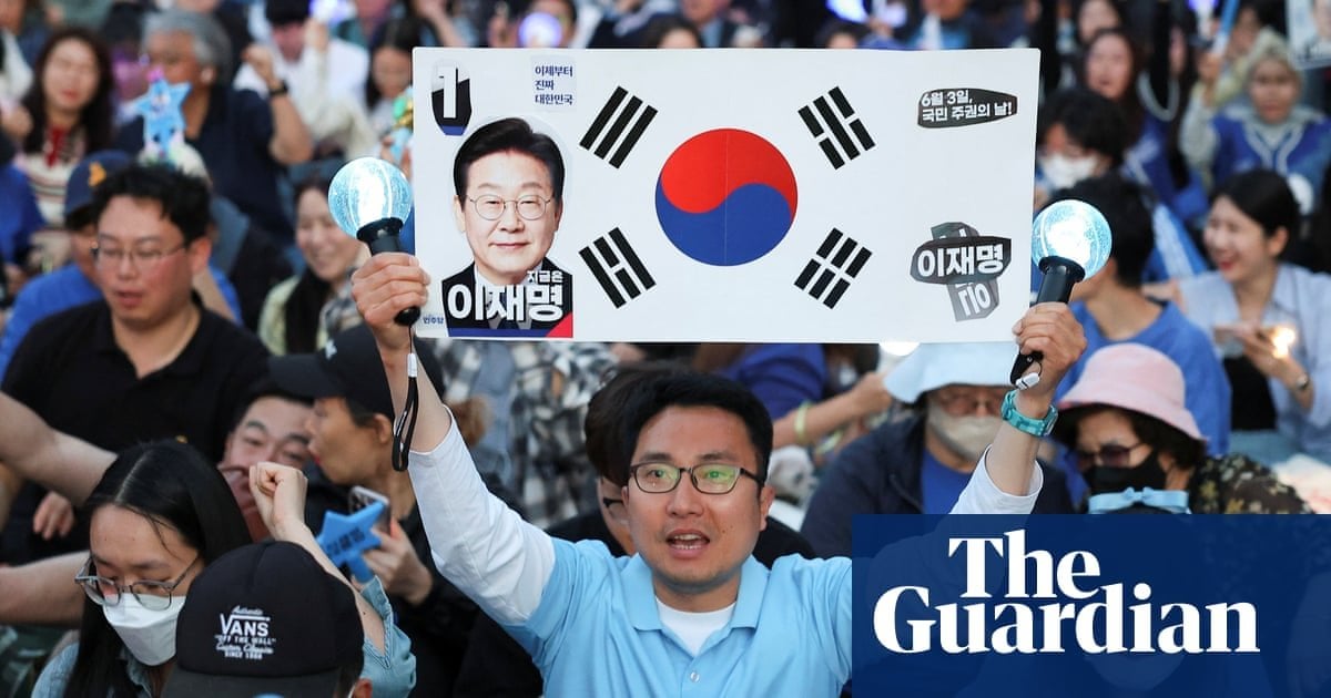 Lee Jae-myung elected as South Korean president, exit polls say • Man who led campaign to oust Yoon Suk Yeol comfortably ahead of conservative opponent, according to polls