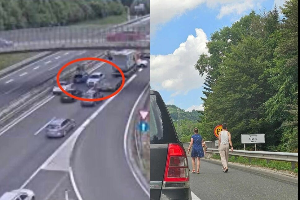 FOTO: Ob zastoju na štajerski avtocesti nevarna početja voznikov in potnikov