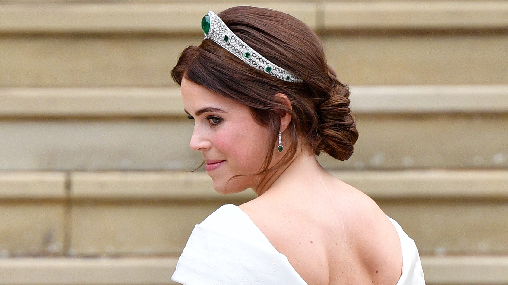 Princess Eugenie arrives at St George's Chapel ahead of her and Jack Brooksbank's wedding ceremony on October 12, 2018