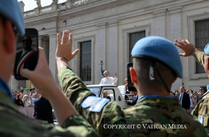VATICAN Pope warns against the temptation of weapons, noting that ‘War is always a defeat’