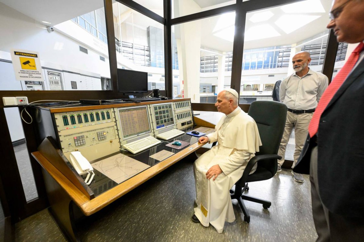 Pope Leo XIV visits Vatican radio station outside Rome