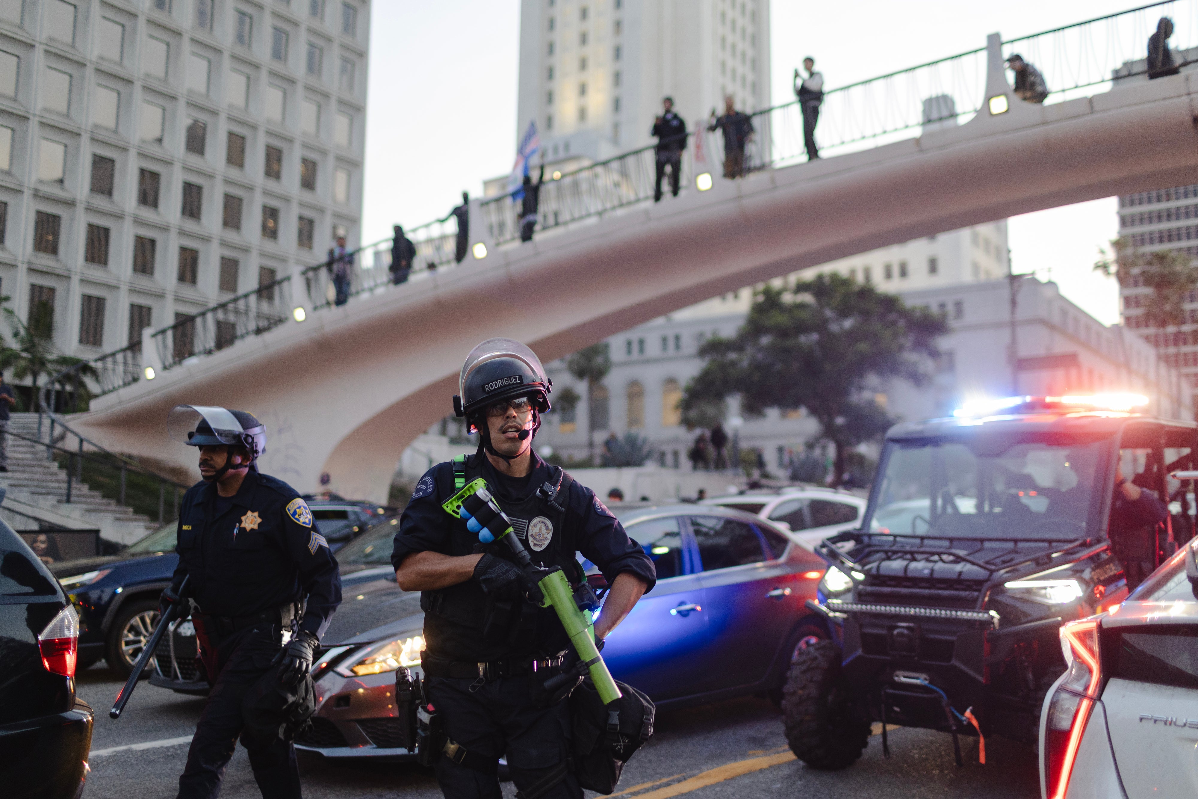 The curfew was enacted at 8 p.m. PDT and set to be lifted at 6 p.m.