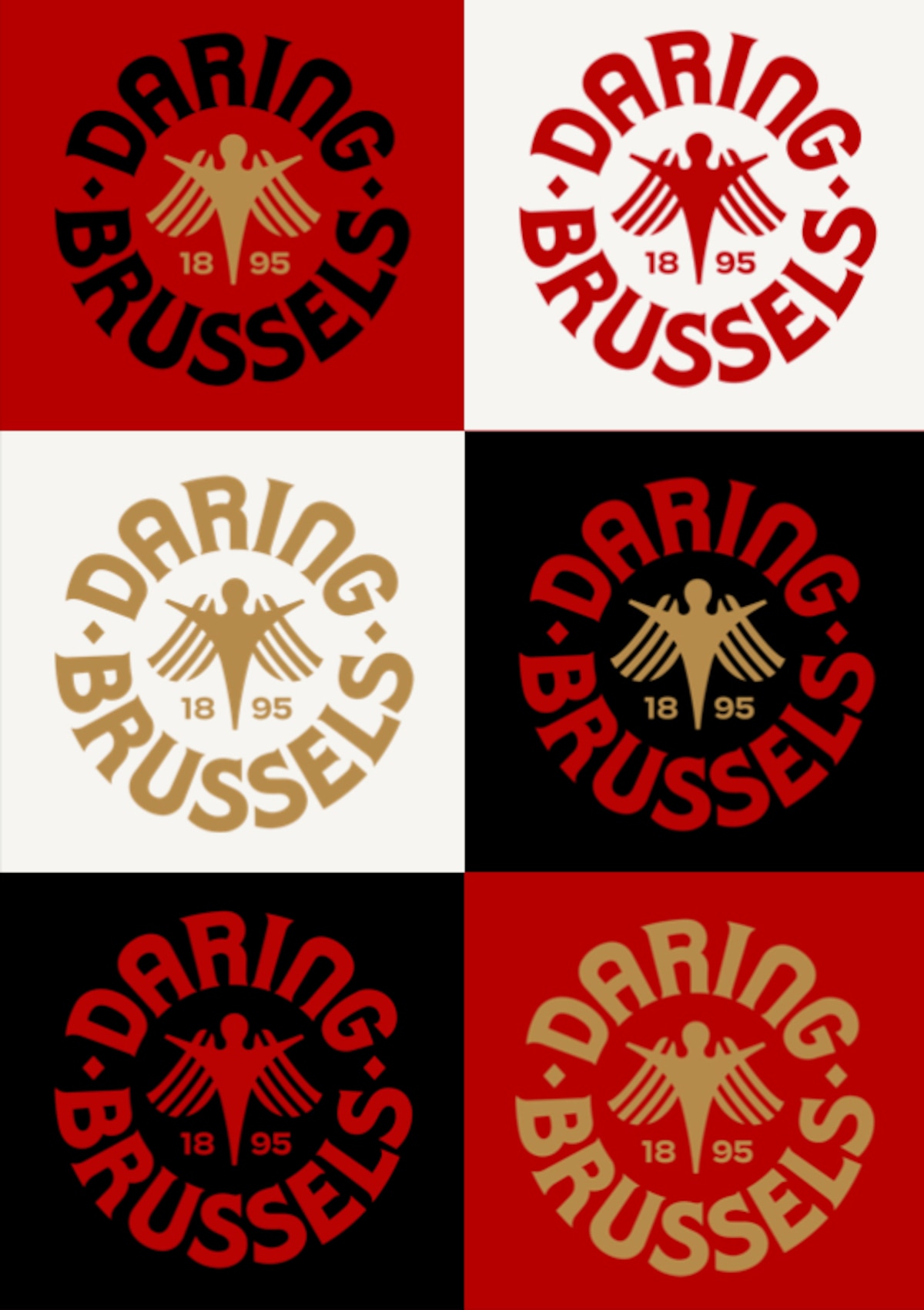 Un logo du Daring Brussels déclinable à l'infini.