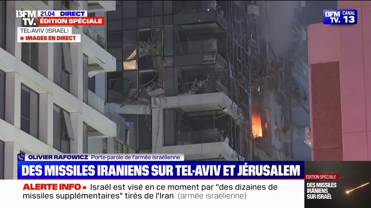 "Il y a eu des dizaines de tirs de missiles balistiques du territoire iranien vers l'État d'Israël", affirme Olivier Rafowicz, porte-parole de l'armée israélienne