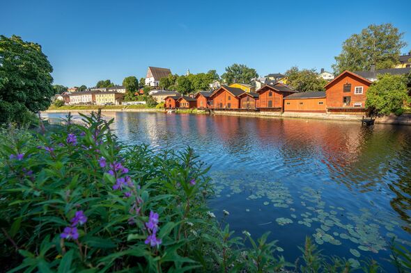 River warehouses in Porvoo Finland