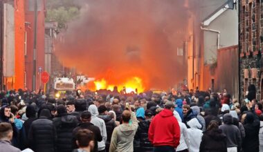 Riots break out in Northern Ireland after two 14-year-olds who appeared in court over an attempted rape needed a Romanian interpreter