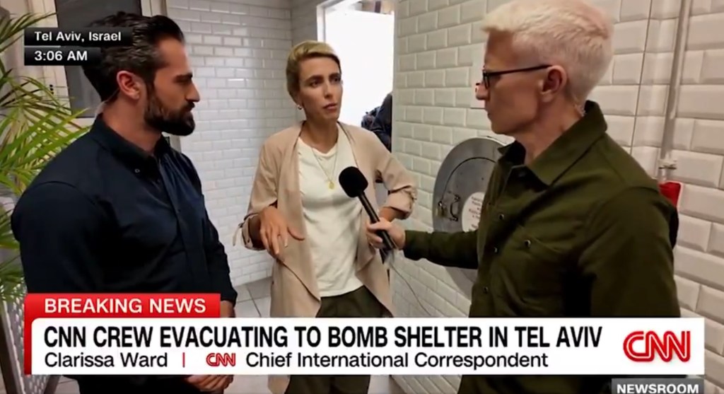 Anderson Cooper, CNN crew evacuate live on air during Tel Aviv missile attack