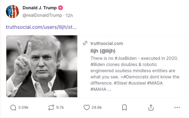 A social media post from President Donald Trump on his Truth Social platform on Sunday, June 1, 2025. (Spectrum News screenshot)
