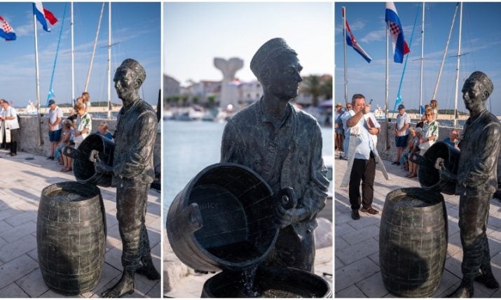 Dalmatia’s most most devoted romantic gets bronze tribute in Vodice