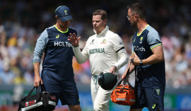 Australia face nervous wait after Smith finger injury