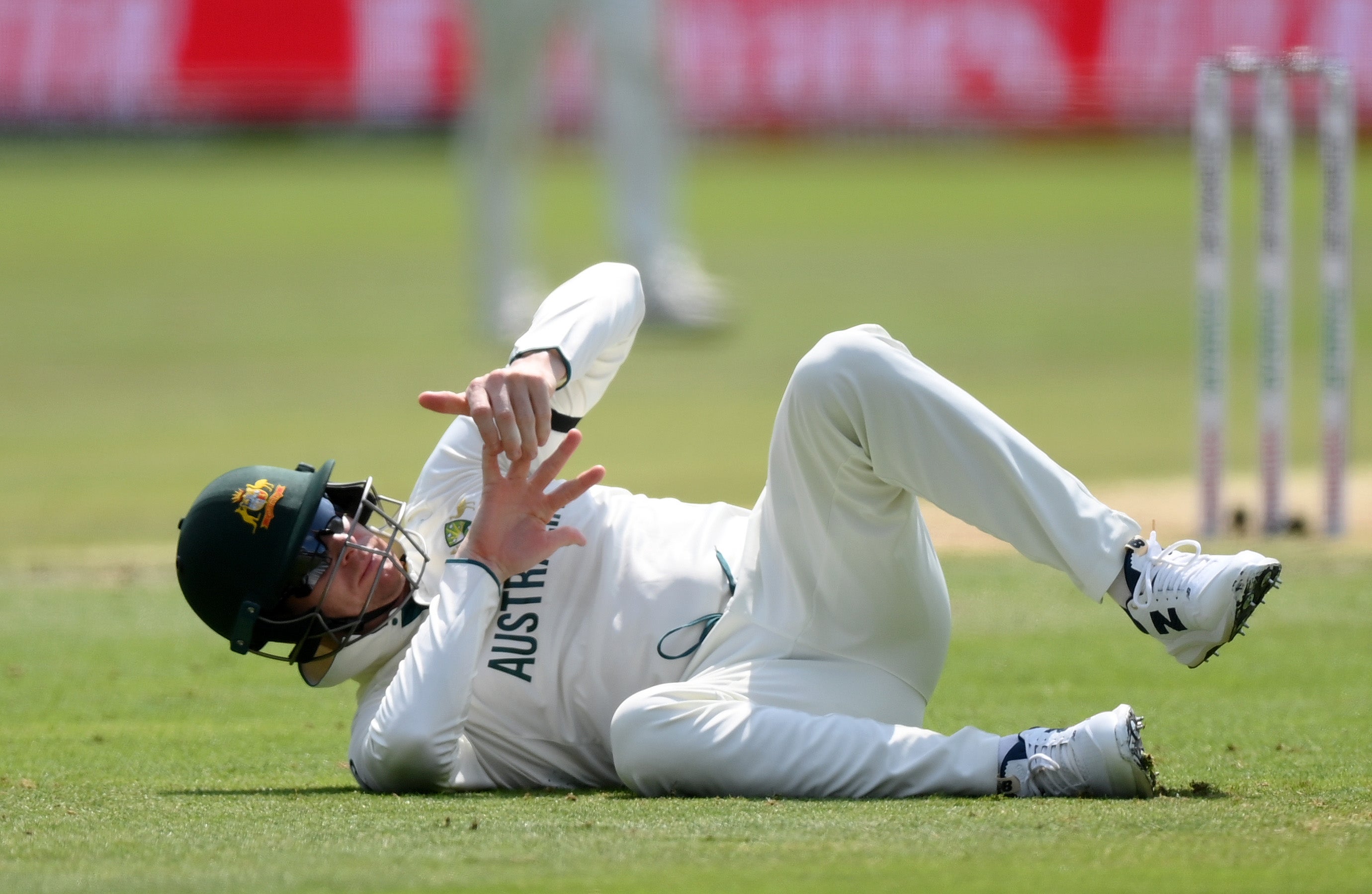 Steve Smith injured himself dropping Temba Bavuma