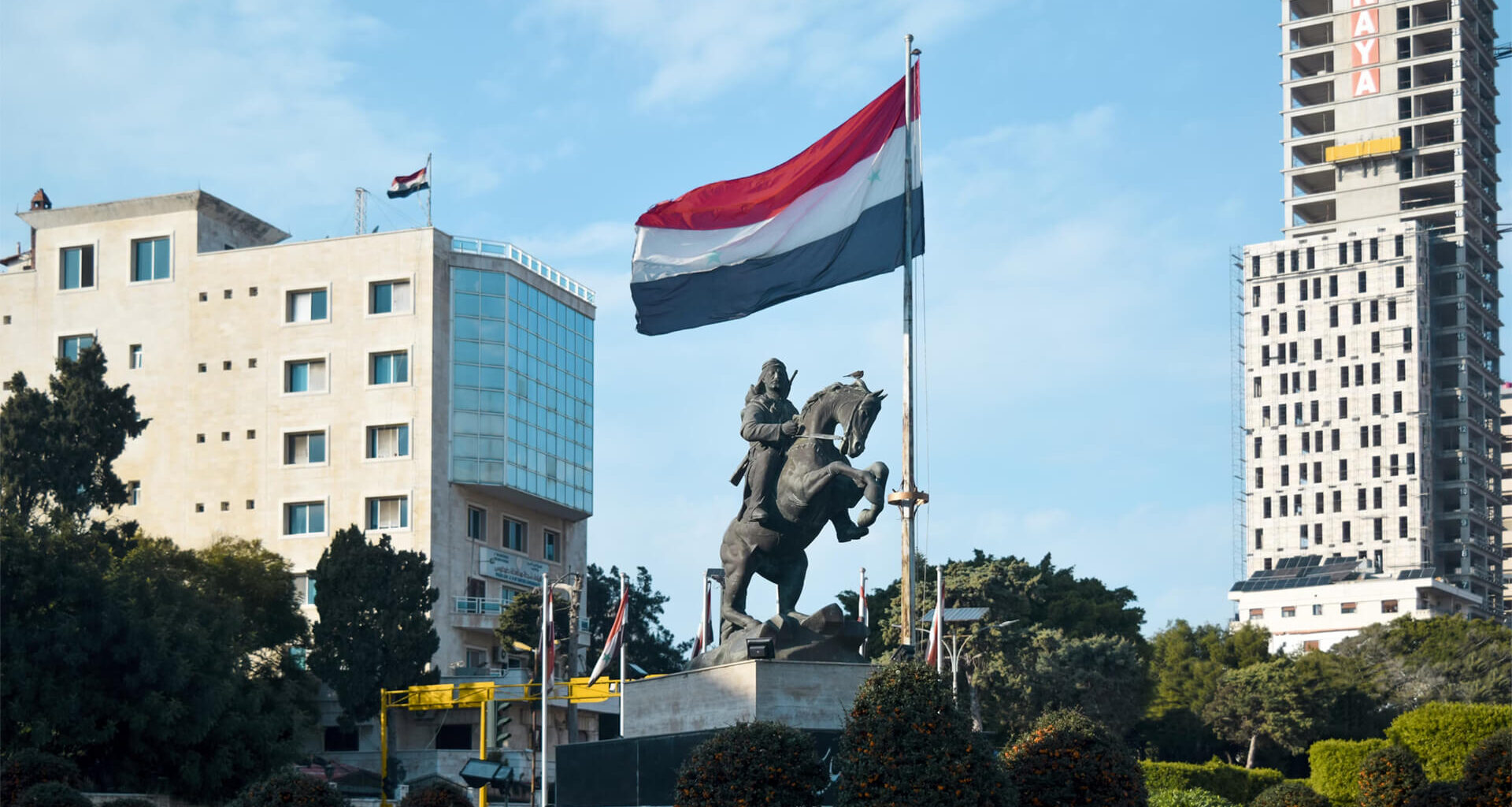Photo of a plaza and monument in Syria