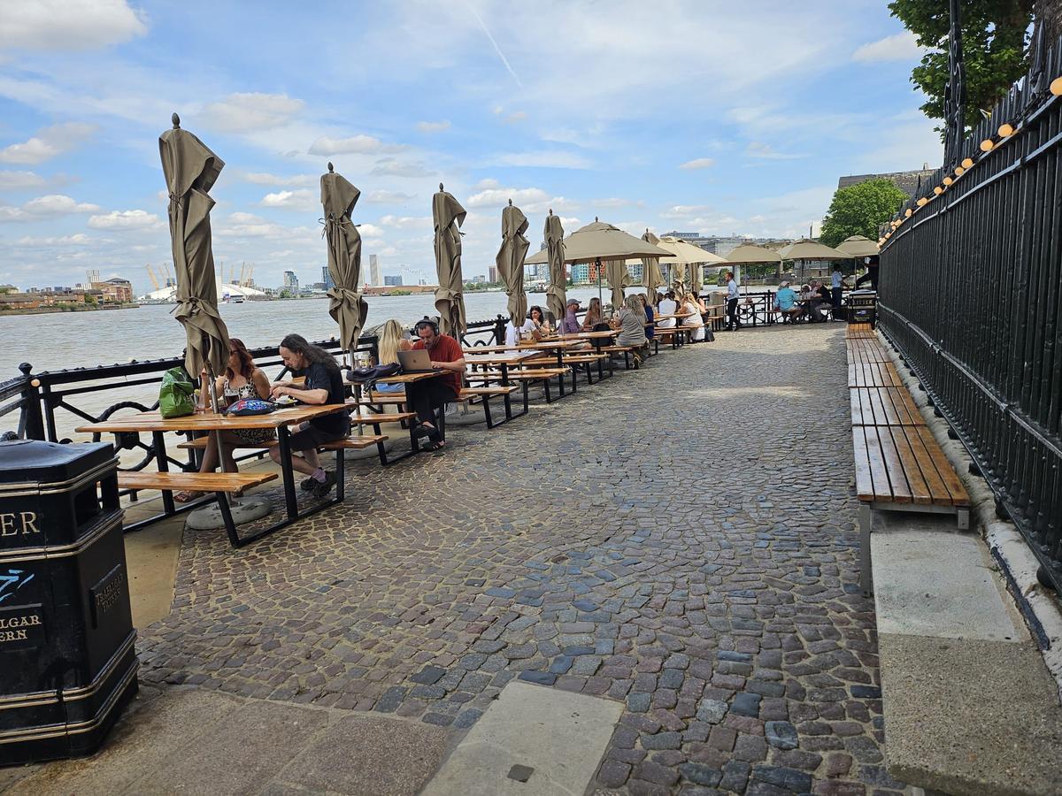 Loved Greenwich pub battles to keep riverside tables branded 'visual clutter' by council