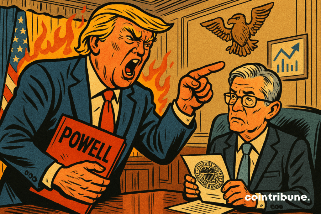 Trump and Powell in a showdown in the Oval Office.