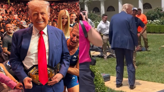 Trump’s recent White House appearance and at a UFC event in New Jersey sparked health concerns(X)