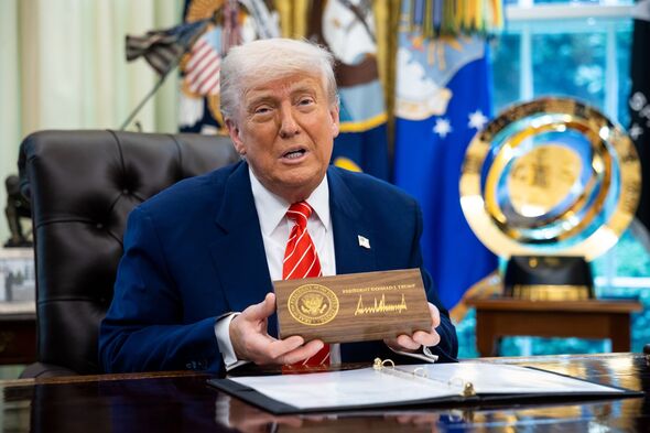 President Trump Holds Press Conference With Musk As He Departs DOGE
