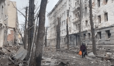 Screenshot from video “Ukraine: Massive destruction in Kharkiv after Russian bombardment” on the Al Jazeera English YouTube channel.